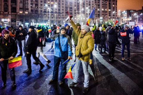 Protest anticoruptie - Piata Victoriei