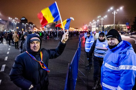 Protest anticoruptie - Piata Victoriei