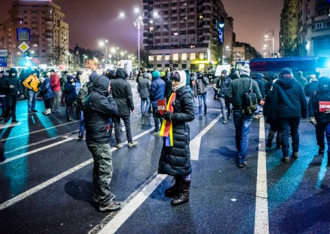 Protest anticoruptie - Piata Victoriei