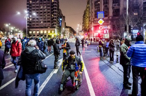 Protest anticoruptie - Piata Victoriei