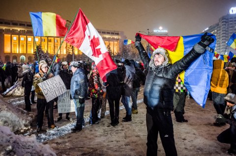 Protest anticoruptie - Piata Victoriei