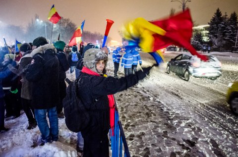 Protest anticoruptie - Piata Victoriei