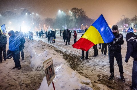 Protest anticoruptie - Piata Victoriei