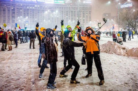 Selfie - Protest anticoruptie - Piata Victoriei