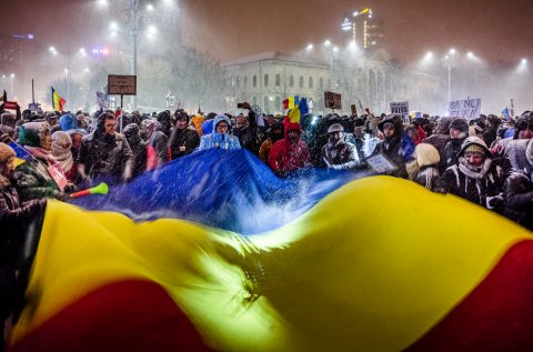 Protest anticoruptie - Piata Victoriei