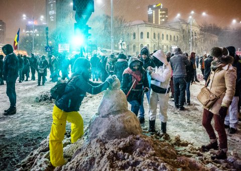 Protest anticoruptie - Piata Victoriei