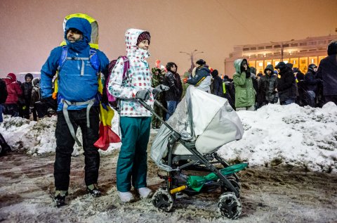 Protest anticoruptie - Piata Victoriei