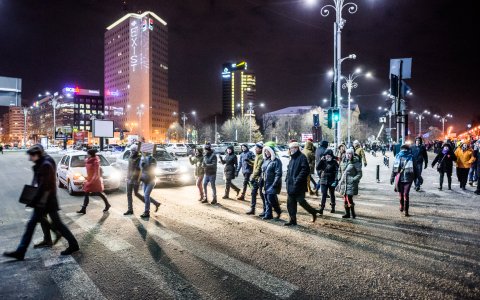 Protest anticoruptie - Piata Victoriei