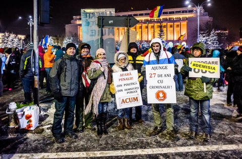 Protest anticoruptie - Piata Victoriei