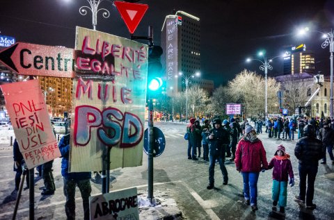 Protest anticoruptie - Piata Victoriei