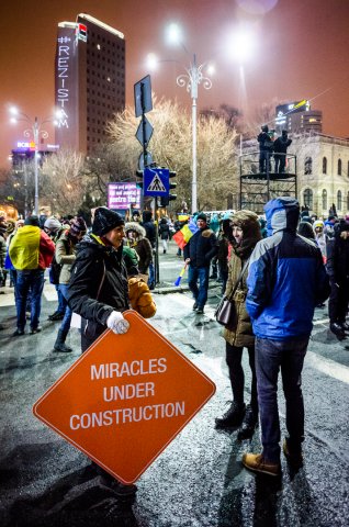 Protest anticoruptie - Piata Victoriei