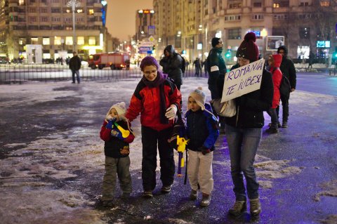 Protest anticoruptie in Bucuresti