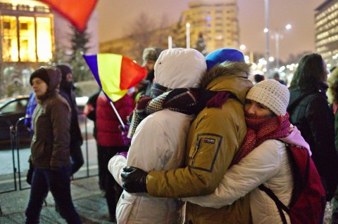 Protest anticoruptie in Bucuresti