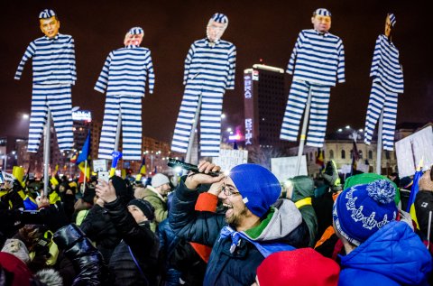 Protest anticoruptie - Piata Victoriei