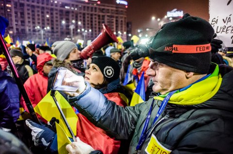 Protest anticoruptie - Piata Victoriei