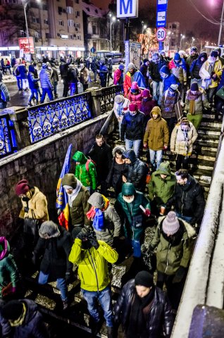 Protest anticoruptie - Bulevardul Lascar Catargiu