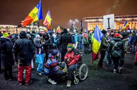 Protest anticoruptie - Piata Victoriei