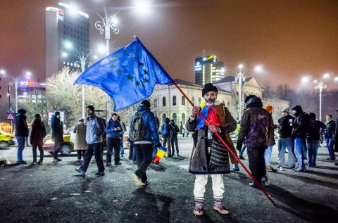 Protest anticoruptie - Piata Victoriei