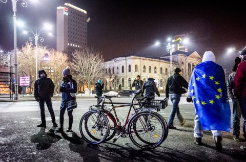 Protest anticoruptie - Piata Victoriei