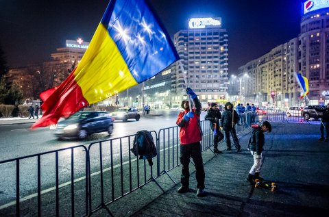 Protest anticoruptie - Piata Victoriei