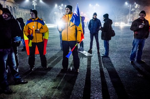 Protest anticoruptie - Piata Victoriei