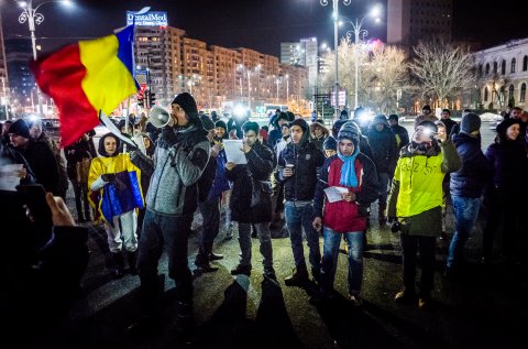 Protest anticoruptie - Piata Victoriei