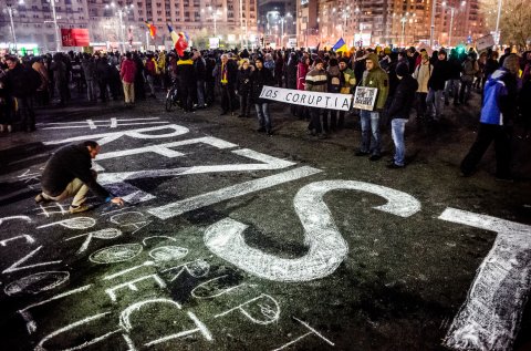 #creta - Protest anticoruptie - Piata Victoriei