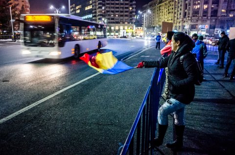 Protest anticoruptie - Piata Victoriei