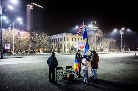 Noapte alba - Protest anticoruptie - Piata Victoriei