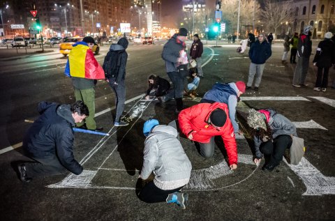 Protest anticoruptie - Piata Victoriei