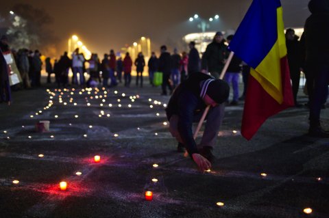 Protest anticoruptie in Bucuresti