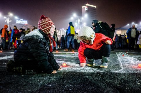 Protest anticoruptie - Piata Victoriei