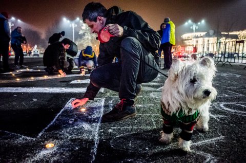 Protest anticoruptie - Piata Victoriei