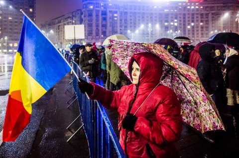 Protest anticoruptie - Piata Victoriei