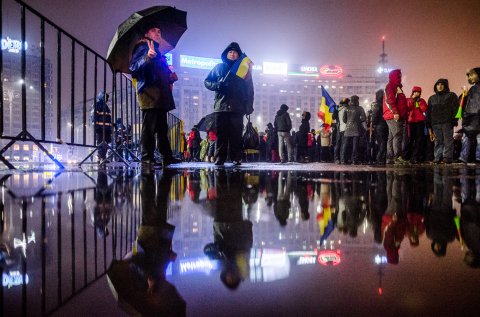 Protest anticoruptie - Piata Victoriei