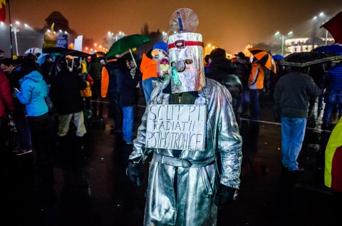 Protest anticoruptie - Piata Victoriei