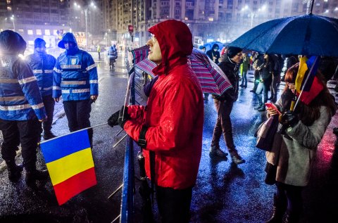 Protest anticoruptie - Piata Victoriei