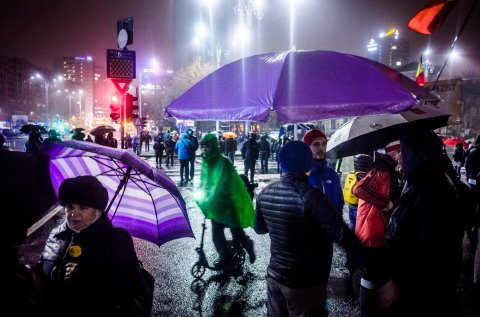 Protest anticoruptie - Piata Victoriei