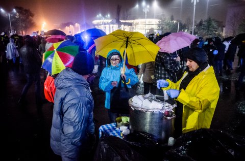 Protest anticoruptie - Piata Victoriei