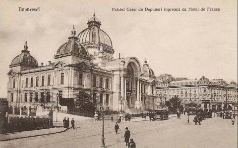 Casa de depuneri si Hotel de France in perioada tramvaiului cu cai