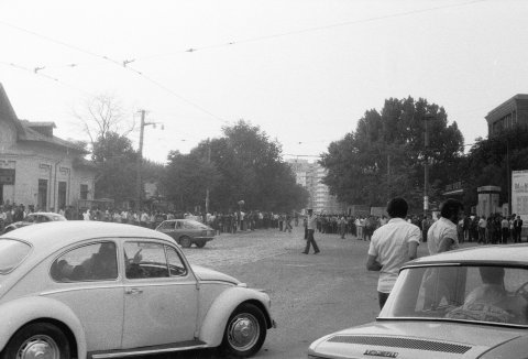 Meci RAPID pe Stadionul Giulesti - in dreapta Podul Grant21.06.1977