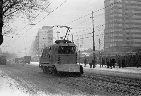 tramvai  perie  Calea Grivitei 07.02.1978