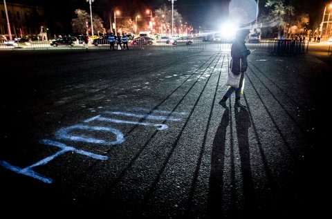 Protest anticoruptie - Piata Victoriei