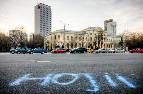 Protest anticoruptie - Piata Victoriei