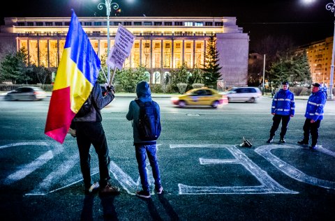 Protest anticoruptie - Piata Victoriei