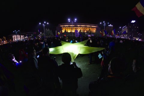 Protest anticoruptie in Bucuresti