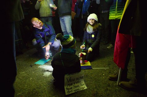 Protest anticoruptie in Bucuresti