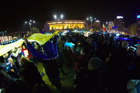 Protest anticoruptie in Bucuresti