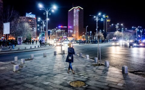 Spre protest - Piata Victoriei