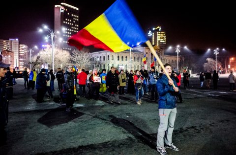 Protest anticoruptie - Piata Victoriei